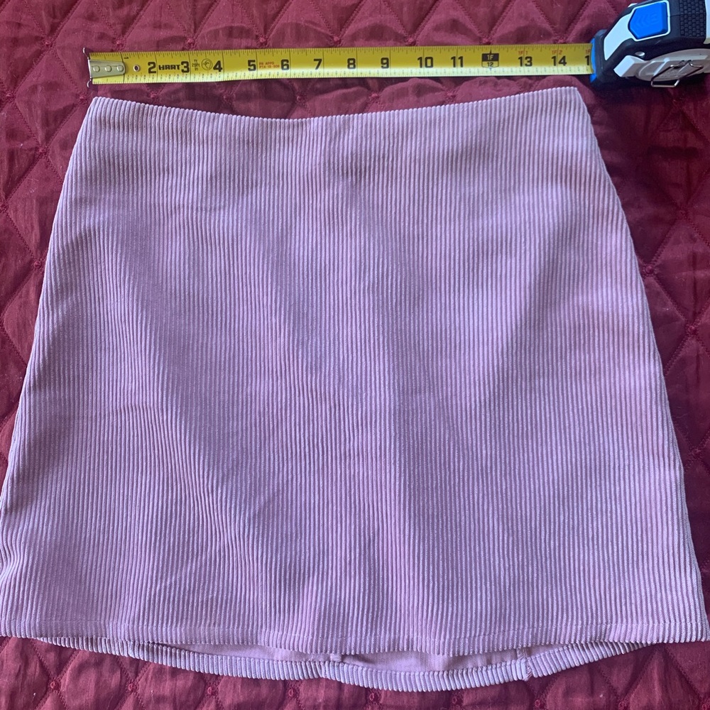Pink mini skirt